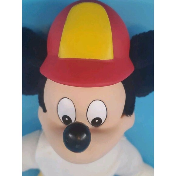 Vintage Mick Mouse 12" Plush Firefighter Red Boots Hat Applause - Picture 3 of 12
